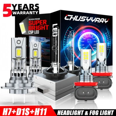 6x LED HID Lámparas de faros antiniebla 6000K For BMW 550i GT xDrive 2010-2011 - Image 1 of 4