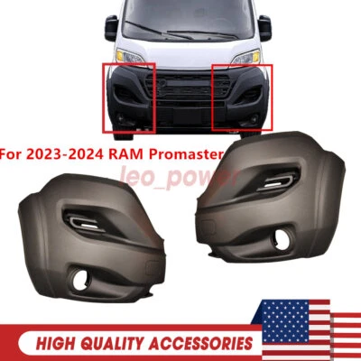 Fits 2023-2024 Ram Promaster 1500 2500 3500 Left Right Front Bumper Side Cover Foto 1 de 4