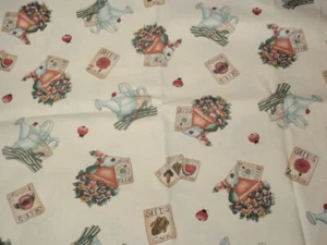 "Tela de colección con estampado de semillas de jardín Dianna Marcum para Marcus Brothers textil 37"" x 42"" - Imagen 1 de 2
