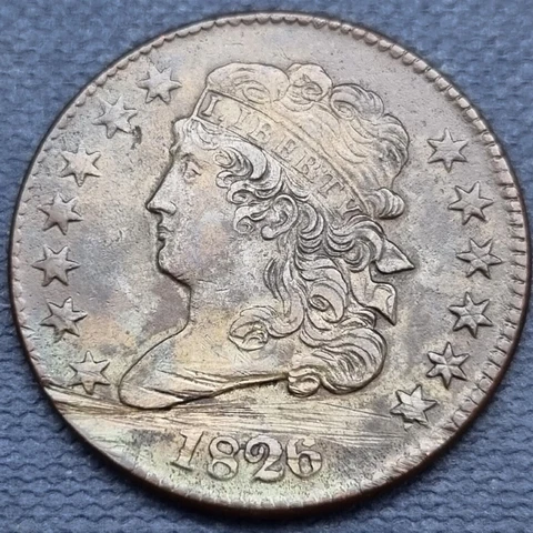 1826 Classic Head Half Cent 1/2c Higher Grade AU Details #58771 Cover