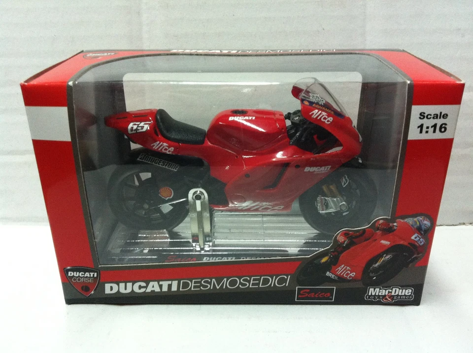 Saico 1:16 Diecast Moto GP DUCATI DESMOSEDICI LORIS CAPIROSSI n.65 (2006) MIB - Immagine 1 di 1