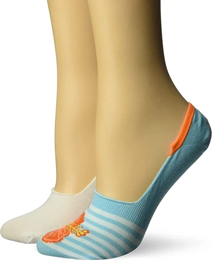 Оттенок женщин вкладка носки с гель вкладка, 2 пары упаковки носки водопада, один размер - Изображение 1 из 1