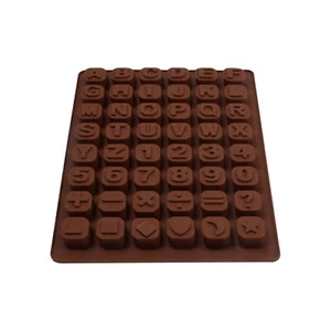 Silicone Mold For Fondant Chocolate 48 Grids Silicone Letter Molds 26 - Picture 1 of 5