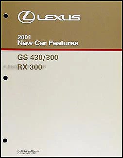 2001 Lexus Features Manual Service Training RX300 GS300 GS430 RX 300 GS 430 New - Image 1 of 2