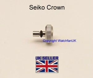 Corona de reloj Seiko tono plata se adapta a muchos Seiko Ref 35M82NS1 - Imagen 1 de 3