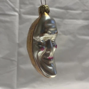 Half Moon West Germany Glass Ornament Vintage - Picture 1 of 4