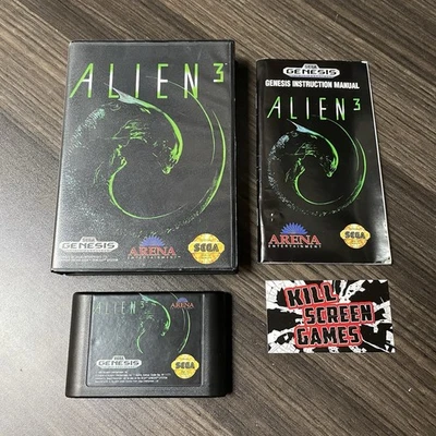 Alien 3 Sega Genesis COMPLETE Game Cartridge + Box + Manual - Image 1 of 4