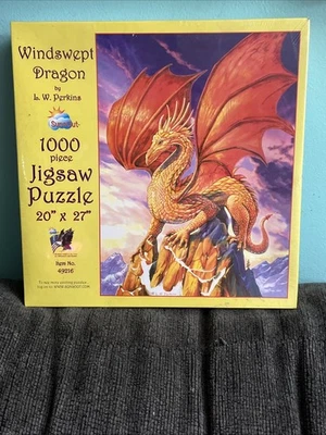 Sunsout "Windswept Dragon"by LW Perkin Jigsaw Puzzle 1000 Pieces 27” x 20” 49216 - Image 1 of 4