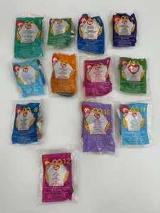McDonalds TY Teenie Beanie Babies 1999 Lote de 12 Juguetes Happy Meal Sellados - Imagen 1 de 6