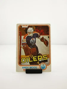 1981-82 O-Pee-Chee Andy Moog #120 Rookie RC Edmonton Oilers Poor Damaged  - Picture 1 of 2