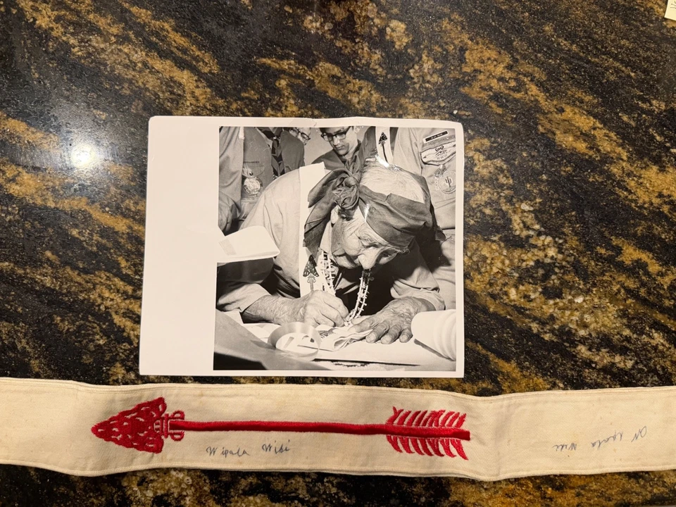 OA Ordeal Sash signed by Wipala Wiki - Image 1 of 3