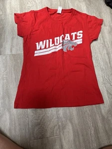 Wildcats Gildan Soft Fit Size Small Red T School Spirit T Shirt - Picture 1 of 2