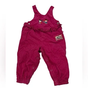 Mickey & Co Disney Mädchen 18M Latzhose rosa Vintage bestickt Cord Rosen - Bild 1 von 7