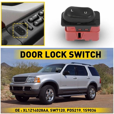 1/2 Juego INTERRUPTOR DE BLOQUEO DE PUERTA ELÉCTRICO PARA CONDUCTOR F250 F350 FORD EXPEDITION EXCURSION NUEVO Foto 1 de 4