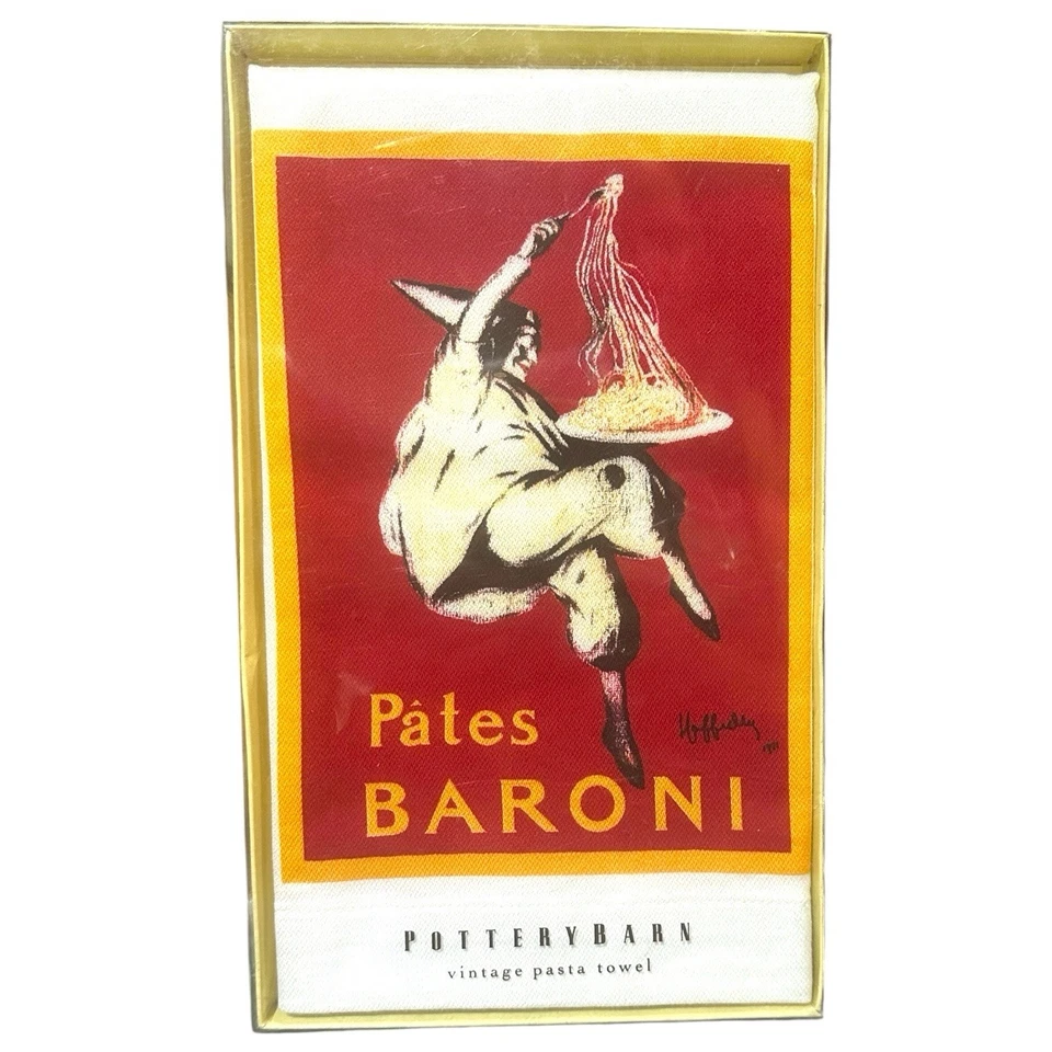 Pottery Barn Vintage Pasta Towels Pates Baroni Kitchen ~NIB - Image 1 of 4