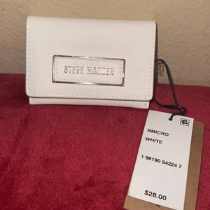 Steve Madden Bmicro White Bifold Wallet Minamilist Mini - Bild 1 von 4