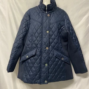 Chaqueta London Niebla Acolchada Cremallera A Presión Cremallera Oculta XL De Colección Usada en Excelente Condición - Imagen 1 de 14
