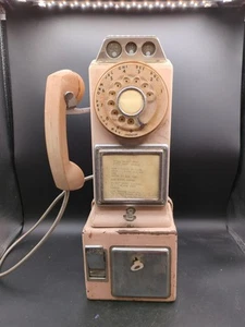 Vintage AUTOMATIC ELECTRIC COMPANY Rotary PAYPHONE TELEPHONE PHONE - Picture 1 of 5