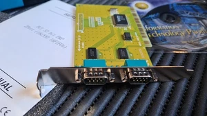 New SER2000 PCI 32bit High Speed Serial Dual COM Port Card 16c550 16FIFOs - Picture 1 of 4