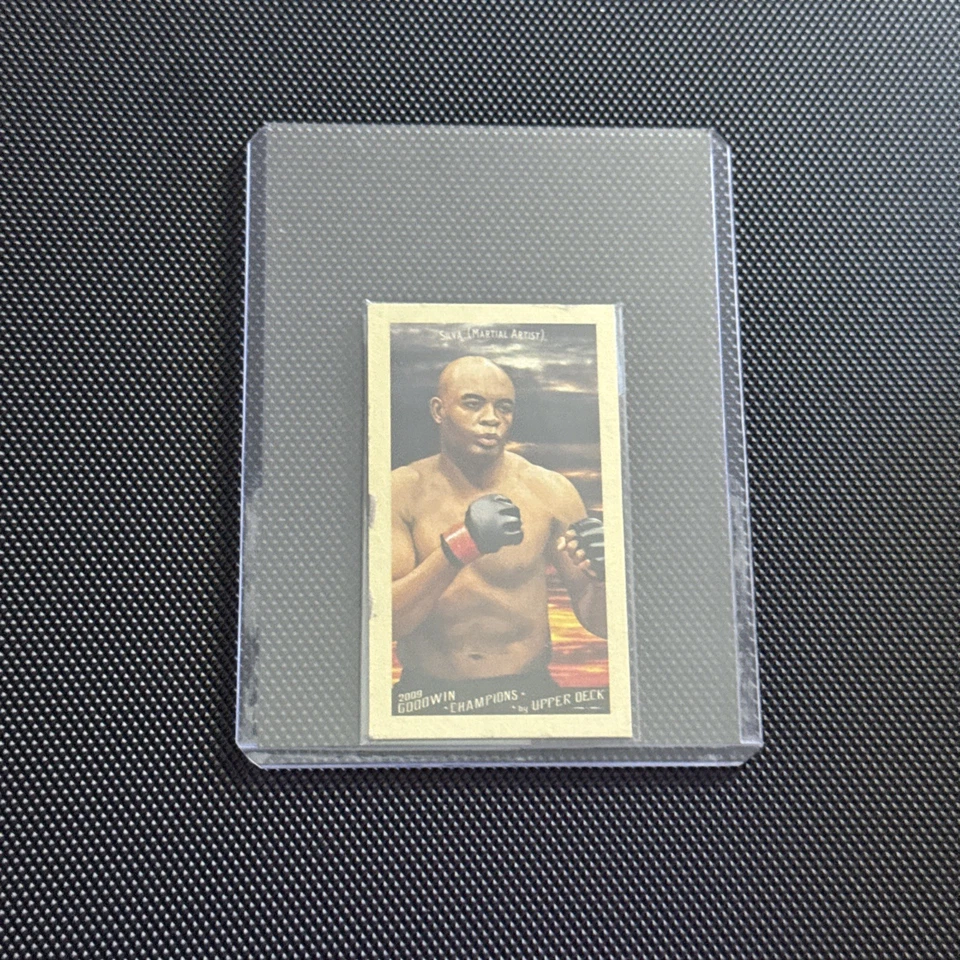 RARE 2009 Upper Deck GOODWIN CHAMPION ANDERSON SILVA MINI TOBACCO BOXING CARD 53 - Image 1 of 4