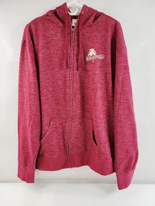 Jimmy Buffet Margaritaville XL Unisex Heathered Burgundy Full Zip Jacket Hoodie - Picture 1 of 8