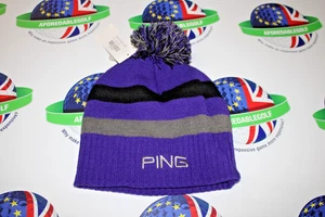 Ping womens purple/grey/black bobble hat beanie one size fits all - Picture 1 of 1