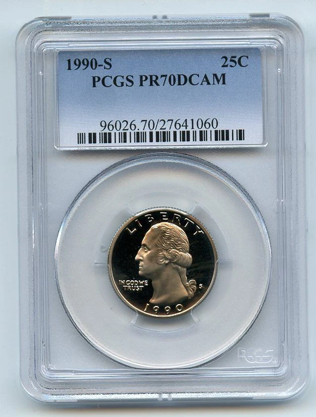 1990 S 25C Washington Quarter Proof PCGS PR70DCAM - Image 1 of 1