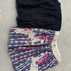 Girls Party Skirt Bundle 5-6 Years Navy Glitter And Unicorn Sequin - Picture 1 of 8