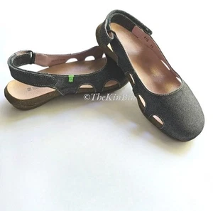 El Naturalista Wakataua Vegan Flats Slingback Navy Round Toe Size 36EU 6US NWOT - Picture 1 of 19