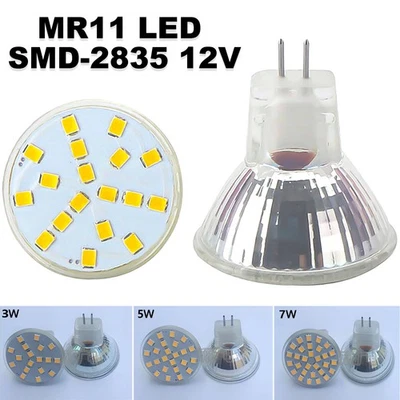 MR11 LED Bulb 3W/5W/7W AC/DC12V-24V GU4 Downlight Warm/Cool White Spotlight - Image 1 of 4