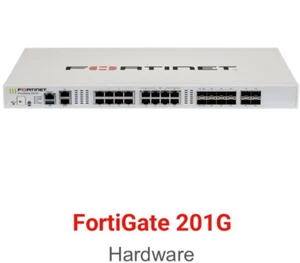 Fortinet FortiGate-201G 10 x GE RJ45 4 x slot GE SFP 480 GB archiviazione SSD integrata - Foto 1 di 1