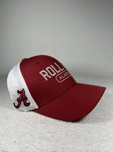 Top of the World Crimson/White Alabama Roll Tide Trucker Snapback Mesh Hat OSFA - Picture 1 of 12