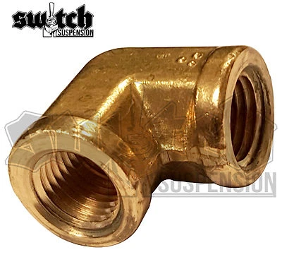 Brass Pipe Fitting 1/4 NPT Female Elbow Forged Connector Coupling - Image 1 of 4