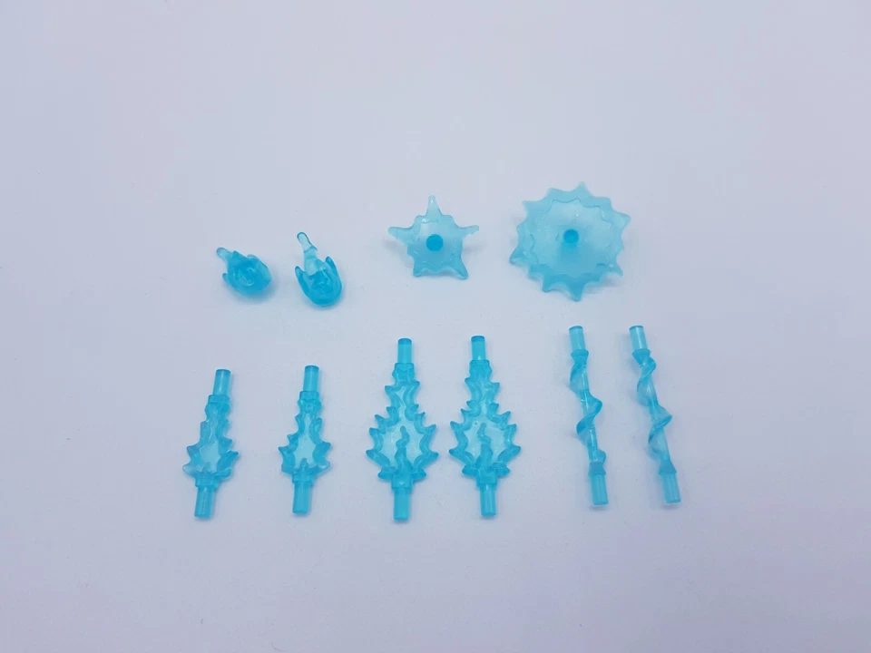 LEGO LOT 10 MINI ACCESSOIRES BLEU CLAIR TRANSPARENT REF 35032 / 6218842 *NEUF* - Photo 1/1