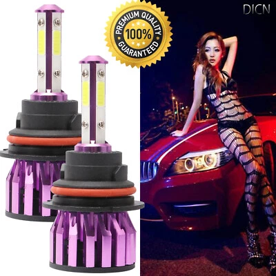 9007 4-sides LED Headlight Hi/Lo Bulbs for Ford F-150 1992-2003 F-250 1992-1999 - Image 1 of 4