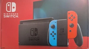 Nintendo Switch Spielkonsole Switch Neon-Rot/Neon-Blau NEU & OVP geöffnet - Bild 1 von 1