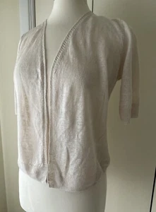 cynthia rowley sweater Linen Med Beige - Picture 1 of 7