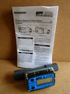 GPI Great Plains TM050-N Digital Flomec TM Water Meter PVC 1/2" NPT 1 to 10 gpm