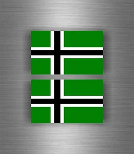 2x Sticker car decal biker banner tuning helmet viking raven vinland flag odin A - Picture 1 of 1