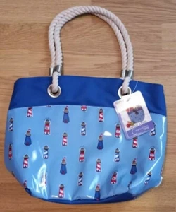 NWT Fit & Fresh Charlestown Tote Lighthouses Insulated Lunch Bag Nautical Rope  - Picture 1 of 7