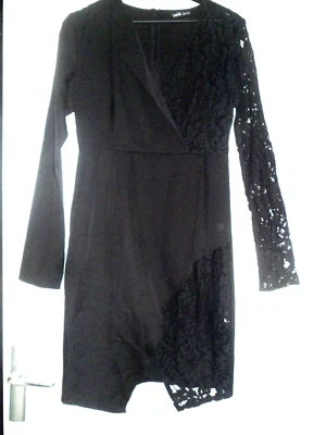 ROBE NOIRE ML SHEIN BI MATIERE TAILLE 36/38 NEUVE S/ETIQUETTES!! - Photo 1/4