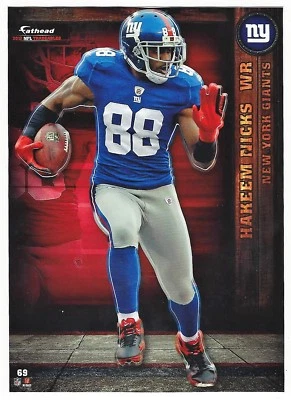 PEGATINA HAKEEM NICKS FATHEAD INTERCAMBIABLES NCU TARHEELS NEW YORK GIANTS 2012 #69 Foto 1 de 4
