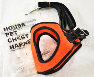 Korimefa bright orange mesh dog harness & leash set reflective size small/medium - Picture 1 of 5
