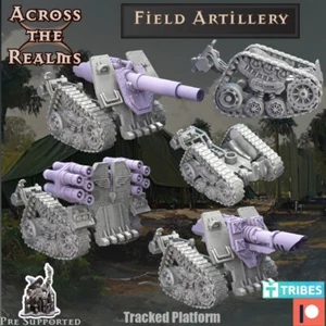 Across the Realms Field Artillery & Crew w/ Pinup – 3D 32mm Resin Miniatures - Picture 1 of 7