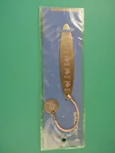 Metal Art Bookmark - Asian Theme LOVE w/Charmed Tassel NIP SACCHI - Free Ship - Picture 1 of 3