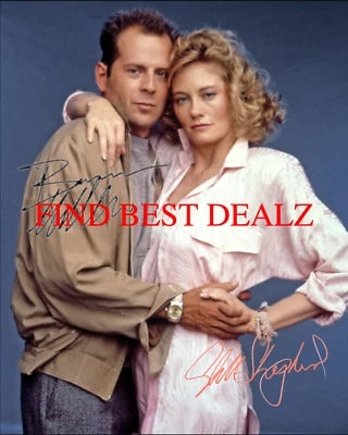 🌟Cybill Shepherd, Bruce Willis💥Actor estadounidense foto original autógrafo firmado Foto 1 de 4