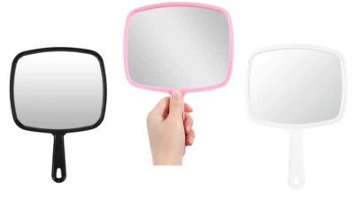 Espejo de mano grande con mango Nicole Fantini's profesional de salón estilista Foto 1 de 4