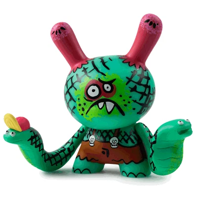 kidrobot Kaiju Dunny Battle Series Vinyl Mini Figures - Glow Cobra Boy -  NEW - Image 1 of 3
