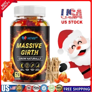 XXXL Plus Size Male ENLARGER Longer Wider Bigger Man Natural Growth 60 Gummies - Picture 1 of 12