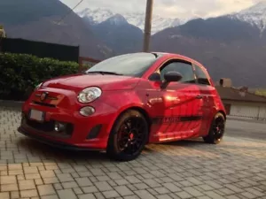 ABARTH 500 595 695 LAMA SOTTOPARAURTI ORIGINALE SAMURAI NERO OPACO IN GOMMA - Imagen 1 de 4